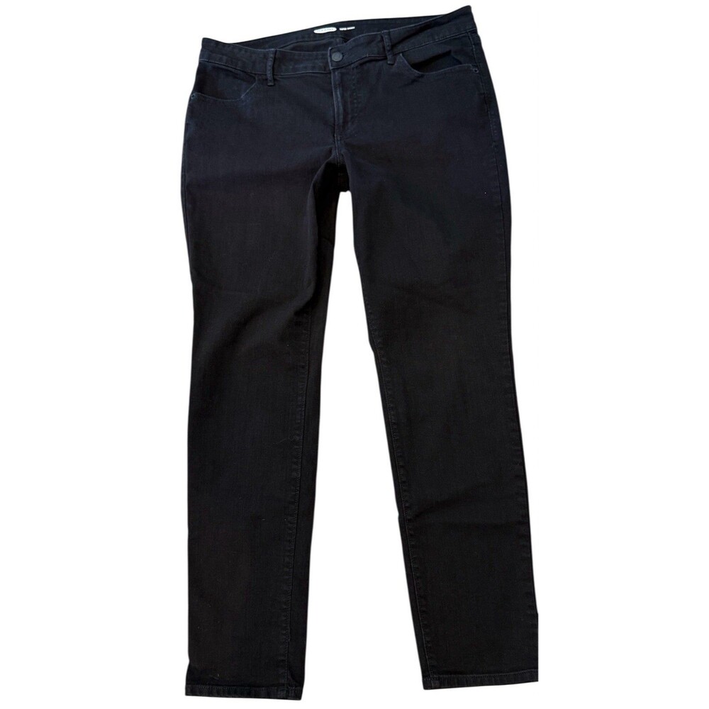 Old Navy Super Skinny Jeans Womens Size 12 Black Denim Black Jack Cotton Blend